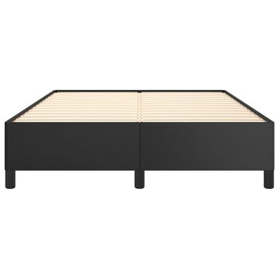 vidaXL Estrutura de cama 140x200 cm couro artificial preto