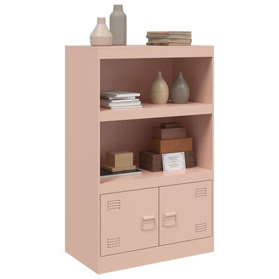 vidaXL Aparador 67x39x107 cm aço rosa