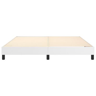 vidaXL Estrutura de cama 180x200cm couro artificial branco