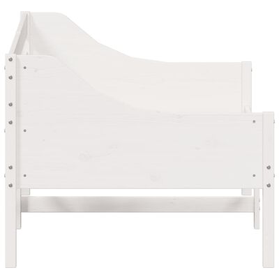 vidaXL Sofá-cama sem colchão 90x200 cm madeira de pinho maciça branco