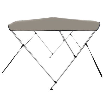 vidaXL Toldo de 3 arcos Bimini 183x196x137 cm cinzento