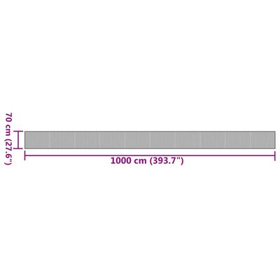 vidaXL Tapete retangular 70x1000 cm bambu cor natural clara