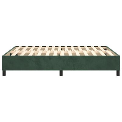 vidaXL Estrutura de cama 140x190 cm veludo verde-escuro