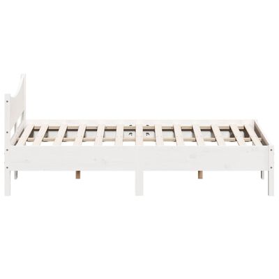 vidaXL Cama sem colchão 160x200 cm madeira de pinho maciça branco