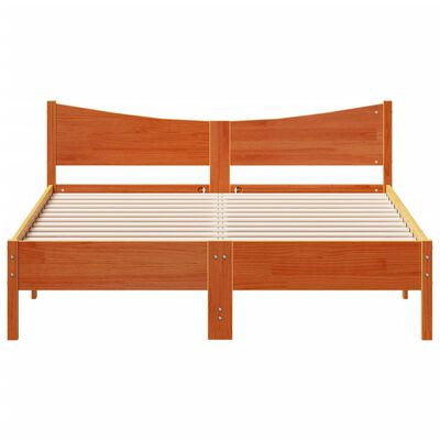 vidaXL Cama sem colchão 150x200 cm madeira pinho maciça castanho-mel