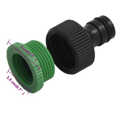 VidaXL Mangueira de jardim com conjunto de encaixe 0,5" 10 m PVC verde