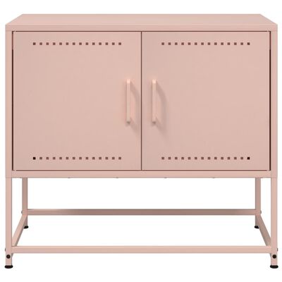 vidaXL Móvel de TV 68,5x39x60,5 cm aço rosa