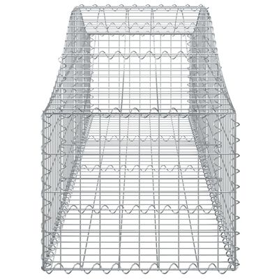 vidaXL Cestos gabião arqueados 30pcs 200x50x40/60 cm ferro galvanizado