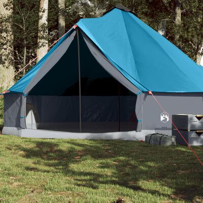 vidaXL Tenda familiar tipi para 8 pessoas impermeável azul