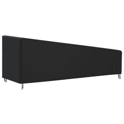 vidaXL Capa para espreguiçadeira 210x80x45/75 cm 420D oxford preto