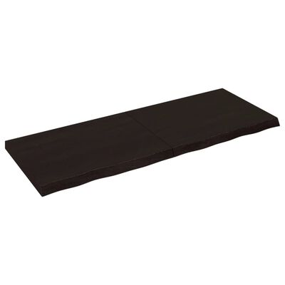 vidaXL Tampo de mesa 160x60x(2-6) cm carvalho tratado castanho-escuro