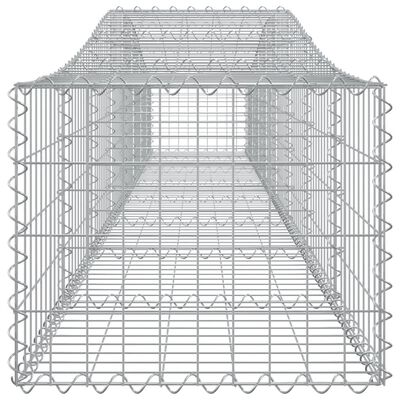 vidaXL Cestos gabião arqueados 2 pcs 400x50x40/60 cm ferro galvanizado