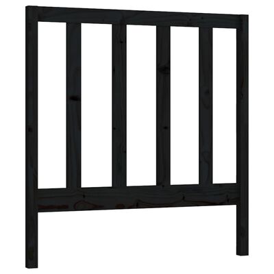 vidaXL Cabeceira de cama 96x4x100 cm pinho maciço preto