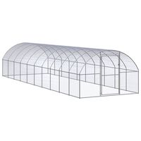 vidaXL Galinheiro de exterior 3x10x2 m aço galvanizado