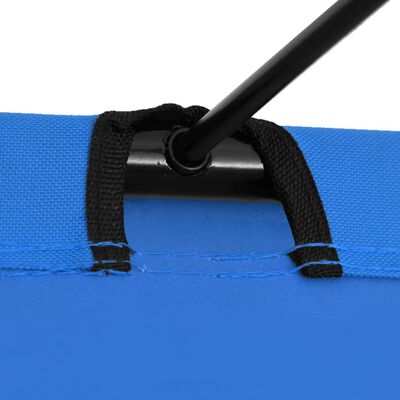 vidaXL Camas de campismo 2 pcs 180x60x19 cm tecido oxford e aço azul