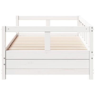 vidaXL Sofá-cama sem colchão 80x200 cm madeira de pinho maciça branco