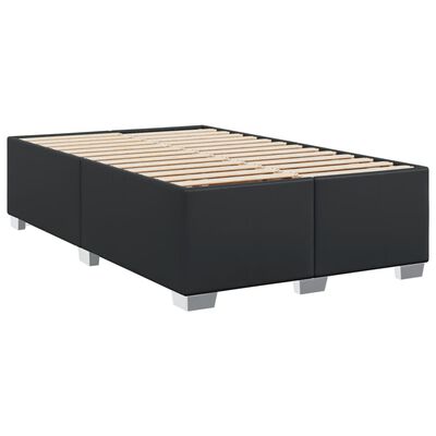 vidaXL Estrutura de cama 120x200 cm couro artificial preto