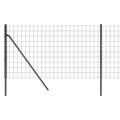 vidaXL Cerca de malha de arame 1,1x10 m aço galvanizado antracite