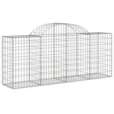 vidaXL Cestos gabião arqueados 40pcs 200x50x80/100cm ferro galvanizado