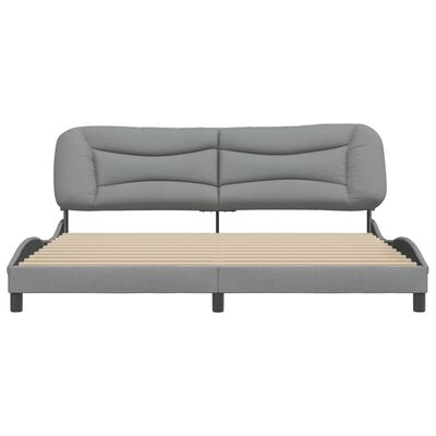 vidaXL Estrutura de cama sem colchão 200x200 cm tecido cinzento-claro