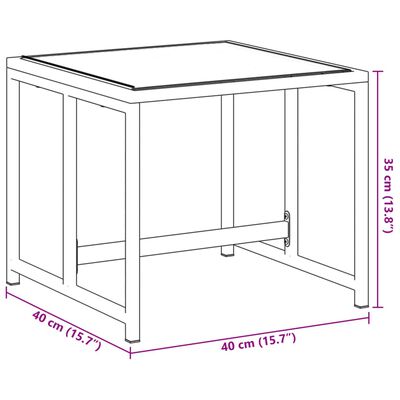 vidaXL Bancos de jardim 4 pcs aço e textilene preto