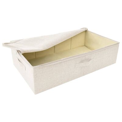 vidaXL Caixas de arrumação 2 pcs tecido 70x40x18 cm cor creme