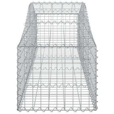 vidaXL Cestos gabião arqueados 13pcs 200x50x40/60 cm ferro galvanizado