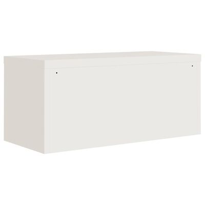 vidaXL Arquivador 90x40x145 cm aço branco