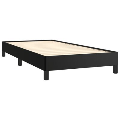 vidaXL Estrutura de cama 90x200 cm couro artificial preto