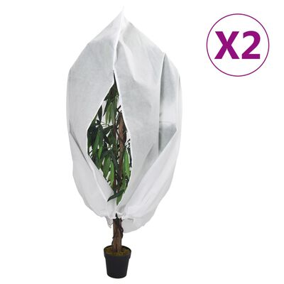 vidaXL Coberturas para plantas com fecho 2 pcs 70 g/m² 2,36x2 m