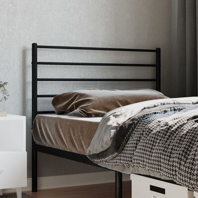 vidaXL Cabeceira de cama 80 cm metal preto