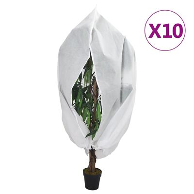 vidaXL Coberturas para plantas com fecho 10 pcs 70 g/m² 2,36x2 m