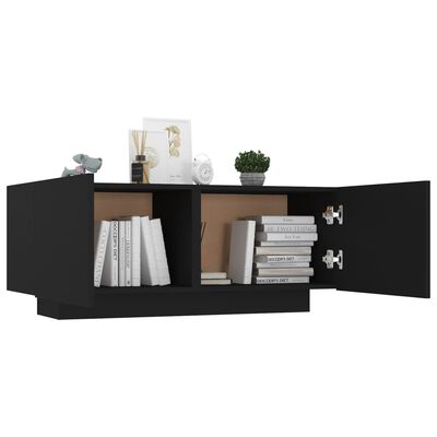 vidaXL Mesa de cabeceira 100x35x40 cm derivados de madeira preto