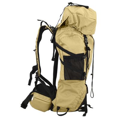 vidaXL Mochila para caminhadas 60 L tecido oxford caqui