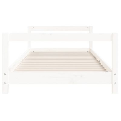 vidaXL Estrutura de cama infantil 80x200 cm pinho maciço branco