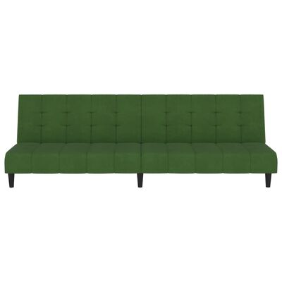 vidaXL Sofá-cama de 2 lugares veludo verde-escuro