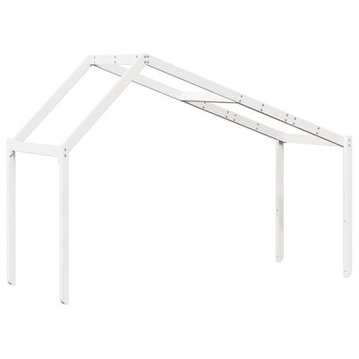 vidaXL Telhado de cama infantil 203x80,5x142 cm pinho maciço branco