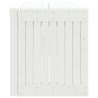 vidaXL Banco de jardim extensível 212,5x40,5x45 cm pinho maciço branco