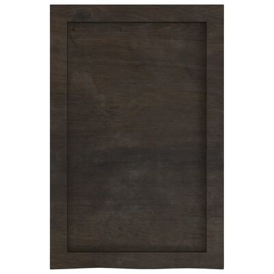 vidaXL Bancada p/ WC 40x60x(2-4)cm madeira tratada maciça castanho