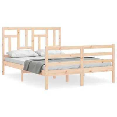 vidaXL Estrutura de cama com cabeceira 120x200 cmmadeira maciça