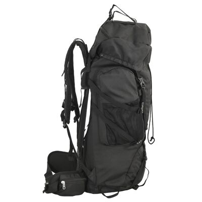 vidaXL Mochila para caminhadas 60 L tecido oxford preto