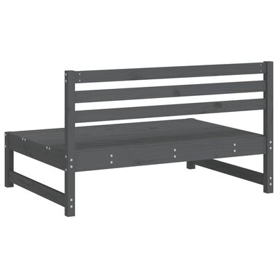 vidaXL Sofás de centro para jardim 2 pcs 120x80 cm pinho maciço cinza