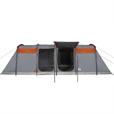 vidaXL Tenda familiar túnel para 10 pessoas impermeável cinza/laranja