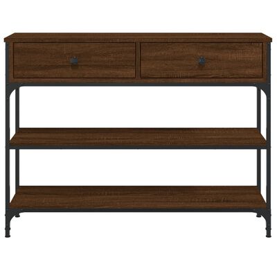 vidaXL Mesa consola 100x25x75 cm derivados madeira carvalho castanho