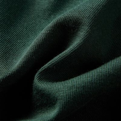 T-shirt de manga comprida para criança verde-escuro 128