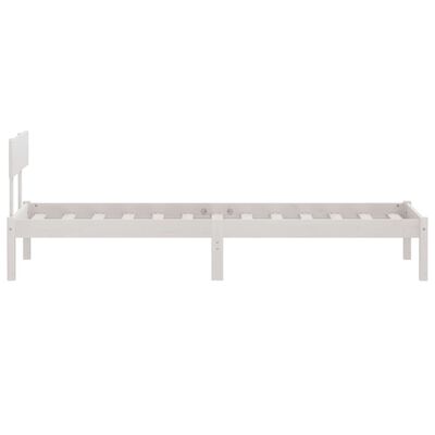 vidaXL Estrutura de cama 100x200 cm madeira pinho maciço branco