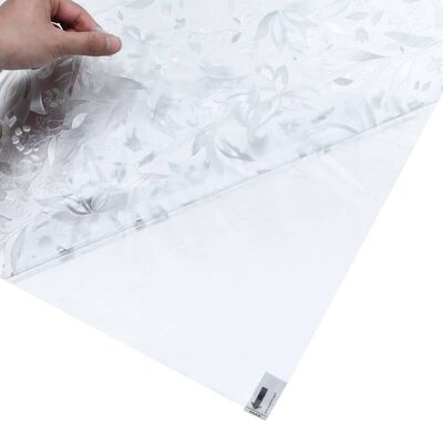 vidaXL Películas para janela 2 pcs PVC fosco padrão flores