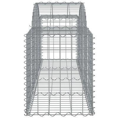 vidaXL Cestos gabião arqueados 5 pcs 200x50x60/80 cm ferro galvanizado