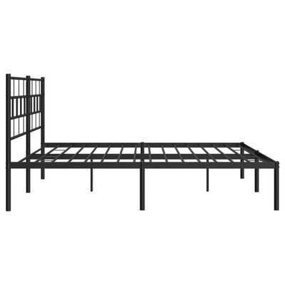 vidaXL Estrutura de cama com cabeceira 183x213 cm metal preto