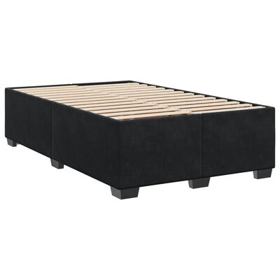 vidaXL Cama boxspring com colchão 120x190 cm veludo preto